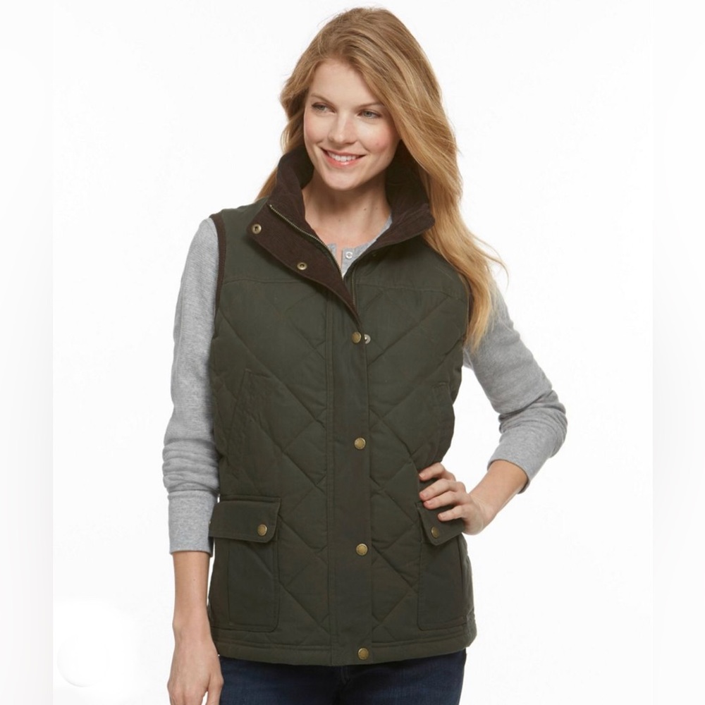 Vintage LL Bean Waxed Canvas Down Puffer Vest